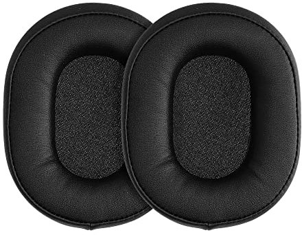 kwmobile Almohadillas compatibles con Audio Technica ATH - MSR7 M30 M40X M50X Almohadillas - 2X Almohadilla de Repuesto para Auriculares en Cuero sintético