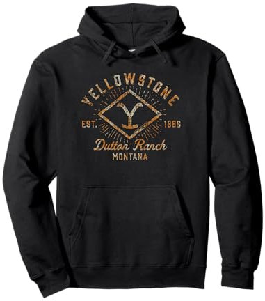 Yellowstone Sunburst Logo Dutton Ranch Pullover Hoodie