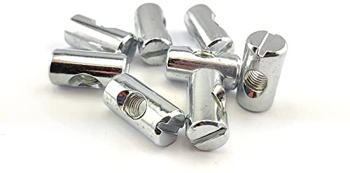 4x Quermutterbolzen M8 12x18 Möbel-Zylindermutter Kreuz Dübel