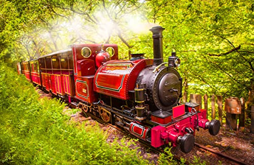 VLIES Fototapete-DAMPFLOK-(x1044ah)-450x280 cm-Eisenbahn, Lokomotive, Zug, Dampfross, Vintage, XXL Wandbild, Poster, Dekoration
