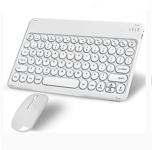 Tastiera e mouse wireless Bluetooth Combo Mini piccola sottile macchina da scrivere compatta ergonomica da viaggio Bluetooth mouse per iPhone iPad Mac MacBook Pro Laptop Android Phone Samsung Tablet
