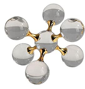 PEVSCO Decoración hogareña Moderno Minimalista Metal Cristal Molecular Bola Decoración Sala de Estar Decoración de Escritorio