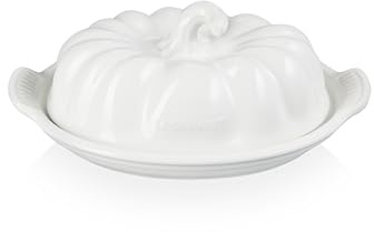 Le Creuset Beurrier citrouille en grès blanc