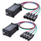 Cable Matters XLR Audio Over Ethernet Snake with 2 Boxes - 4X XLRMale Pigtail Box and 4X XLRFemale Pigtail Box, XLR Snake 4 Channel, Compatible with EtherCON Connector, Black