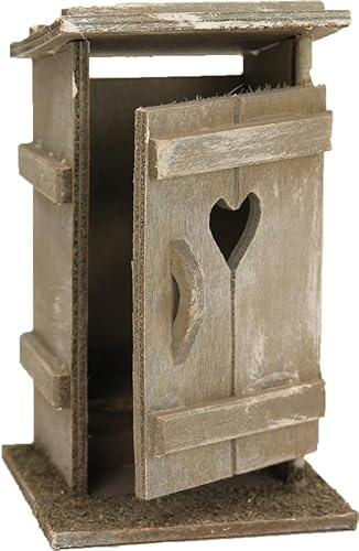 FADEDA Toilettenhäuschen mittel/Höhe:11 cm/handbemalt/detailgetreue Krippen Figuren - Weihnachten Tisch Dekoration Krippe Zubehör