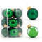 Weihnachtskugeln Glas 12 Stück 4cm Christbaumkugeln Christbaumschmuck Glaskugeln Traditionelles Grün glänzend + matt