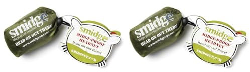 Smidge Mücken- und Fliegenschutz, Unisex, Netz, besonders leicht, Einheitsgröße, Grün (Packung mit 2)