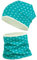 Smarilla Wintermütze + Schlauchschal Mädchen Winterset Beanie Snood, Größe: 50-52, Farbe: Grün-Stern