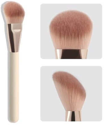 Moguri Pinceau de visage multi-tâches, pinceau angulaire pour fond de teint liquide, contour, blush, bronzant, highlight, outil de maquillage du visage incliné