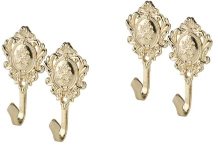 Amosfun 4 Piezas Gancho De Pared De Cortina Gancho De Cortina Gancho De Pared Rosa Gancho De Pared De Galvanoplastia Anillos De Suspensión De Lámina De Oro Rosa Alzapaños De Ventana