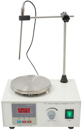 JAYEUW Magnetrührer mit heizplatte Labor Magnetrührer mit digitaler Temperaturanzeige und Geschwindigkeitsanpassung