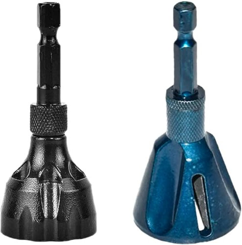 Biwwubik Deburring Tool for All Threads, with Tungsten Carbide Blade, Deburring and Chamfering Bit, Burr Remover Tools, Pack of 2