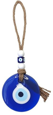 GUOYOU 5 cm Evil Eye, Türkisches Blaues Auge Glas Anhänger, Schutz Charms Amulett Wandbehang Ornament Böse Augen, Für Glücksbringer Schmuckherstellung Rückspiegel Balkon Fenster Wohnkultur
