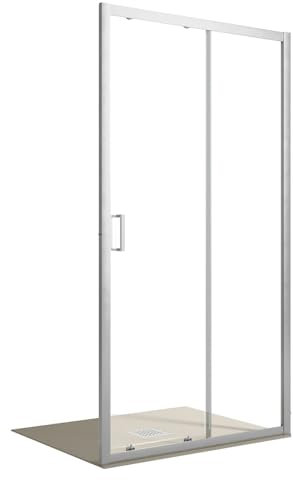 Porte de douche 1 porte coulissante 6mm h195 MATIAS - 120