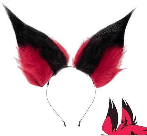 Qmortech Alastor Serre-tête pour cosplay Rouge et noir