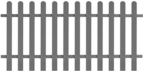 Kavolet Valla de jardín, Valla de estacas, Valla Decorativa, Valla de jardín Delantero, balcón, Tabla de Madera de WPC, para Valla de jardín, 200 x 100 cm