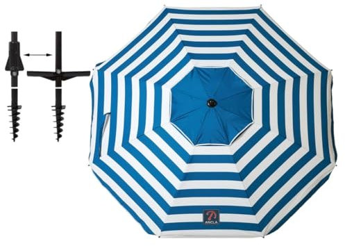 BigBuy Garden Sombrilla de Playa Ø 240 cm Marinero