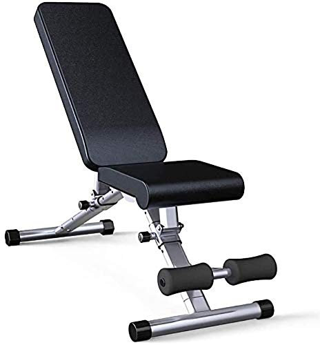 Verstellbare, schräge Klappbank, Bankdrückhocker, Mehrzweck-Hantelbänke, Bank-Rückentrainer, klappbarer Hantelhocker, mehrfach verstellbare Rückenlehne für Männer und Frauen