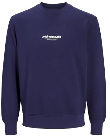 JACK & JONES Male Sweatshirt Gedruckt Sweatshirt | Relaxed Fit, Gedruckt, Langarm, Casual, Bei max. 40°C waschen