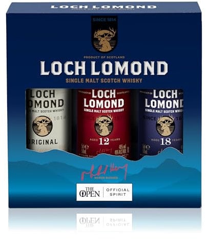 Loch Lomond Whisky Tasting Gift Set 3x5cl | Award-Winning Single Malt Scotch Whisky Miniatures including Loch Lomond Original, 12-Year-Old and 18-Year-Old Premium Whiskies from the Highlands