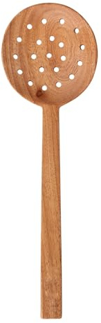 Servierlöffel NATURAL NEEM Küchenhelfer aus Holz Schaumlöffel Küchenutensilien, Kochbesteck, 29,6 cm x 9,1 cm x 2 cm