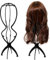 2 Stück 50cm Perückenständer Für Langes Haar, Perückenhalter Zerlegbare Perrückenkopfhalter, Anpassbare Höhe Einstellbar Plastik Faltbar Wig Stand Tragbare PerückenstäNder zum Ausstellen, Trocknen