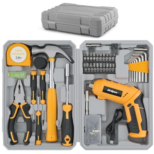 Hi-Spec 42pc 4V USB Electric Power Driver & Household Tool Kit