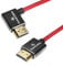 Alvin's Cables Cable HDMI 2.1 8K para monitor Atomos Ninja V para Sony FS5 FS7 BMPCC para cámara Canon C300 C500, 8K@60Hz 4K@120Hz 48Gbps Cable en espiral trenzado de alta velocidad rojo