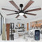 Depuley Ceiling Fan with Light Modern: 72 Inch Big Outdoor Fan with Remote Control for Patio Porch - Walnut Fan Light for Indoor - Large Farmhouse Fan Reversible 8 Blade Quiet DC Motor