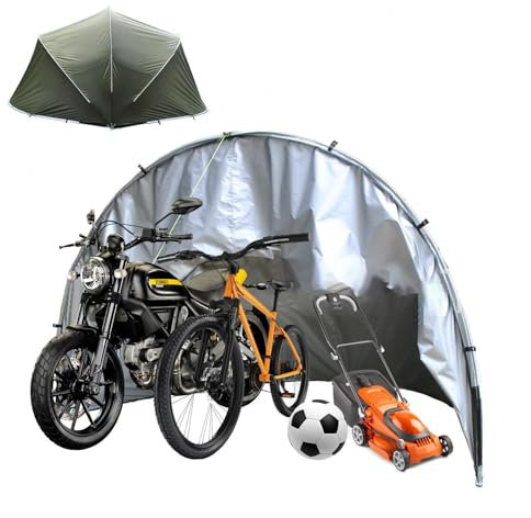 WUHUQN Bike Storage Hemispherical Bicycle Covers Outdoor Storage Waterproof with Double Doors for 5 Bikes Storage Tent Bicycle Tent