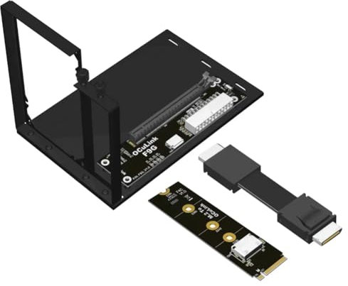 Bamberg F9G-F9934-F4C-BK7 EGPU OCuLink GPU-Dock M.2 NVMe zu Oculink-Adapter mit Oculink-Kabel ATX Typ PCIe4.0 64Gbps 25CM