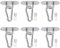 Gsrhzd Placca Occhiello Eye Piastra in Acciaio Inox, Ganci da Soffitto, 6 Set M5 Gancio Soffitto(comprese Viti, Fibbie ad Anello), Ganci da Muro per Piante Pendenti Zanzariere Amache ecc