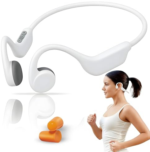 Bennanco Auriculares de Conducción Ósea Bluetooth 5.3 Open Ear - Auricular IPX5 Impermeable y Resistentes al Sudor con Micrófono - Auriculares Deportivos Adecuado para Ciclismo, Correr y Fitness.