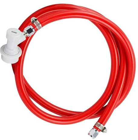 Tuyau de gaz pour bière à verrouillage à bille de 5/16 po, tuyau en PVC avec écrou pivotant cannelé, kit de tube de distribution de gaz CO2 pour fût de bière pression, accessoires pour le vin et le