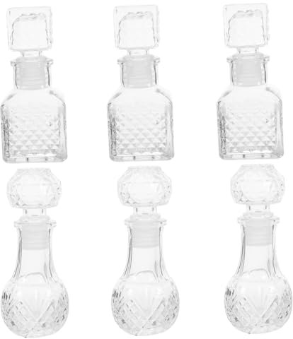 VALICLUD 6pièces Lot De Carafes à Vin Cristal Carafes à Vin De Cuisine à Bouteille De Pour Whisky Et Autres Boissons