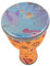 COMPUKAS Djembe Trommel Für Junge Mädchen Und Anfänger Handtrommel Leichtes Percussion Instrument Mit Buntem Kunstdesign Für Junge Musiker Und Tanzaufführungen