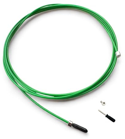 GRUDGE® Câble de rechange pour Corde à Sauter d'entrainement CrossFit | Très haute vitesse | Longueur 3m | Diamètre 2,4mm | Universel | Résistant | Tournevis et vis de remplacement inclus.