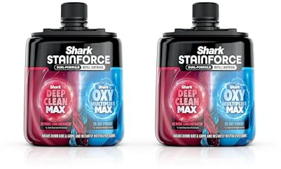 Shark StainForce Dual-Formula Refill Cartridge, 2 x 500ml XSKBDHXCM500UK | Value 2-pack, formulated to tackle tough stains and instantly eliminate odours, 2 x 500ml XSKBDHXCM500UK