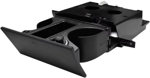 Getränkehalter fürs Auto, kompatibel mit VW T5 Transporter 2003-2017, Mittelkonsole, Becherhalter/Aschenbecher 7H285860171N 7H285860130T (Schwarz)
