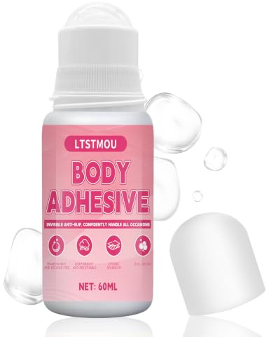 60ml Adhesivo Cutáneo, Adhesivo Corporal, Pegamento Líquido Impermeable | Pegamento para Ropa, Diseño de Cojinetes de bolas, Aplicable a Con Medias de Compresión,Pantis,Ligas,Faldas,Cómodo Respirable
