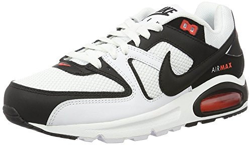 NIKE Mens Air Max Command Running Shoes, Off White White Black Max Orange, 8.5 UK