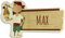 printplanet Türschild aus Holz mit Namen Max - Motiv Pirat - Namensschild, Holzschild, Kinderzimmer-Schild