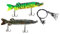 PetrisCatch 2er Wobbler Set + 4 Stahlvorfächer, 15cm Hecht, Owner Drillinge