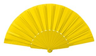 VENTAGLIO GADGET 10 PZ PROMIT PJ300 IN POLIESTERE OMAGGIO FESTA AZIENDA WEDDING (GIALLO PJ300GI)