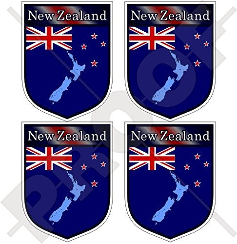 NEUSEELAND Schild 50mm Auto & Motorrad Aufkleber, x4 Vinyl Stickers