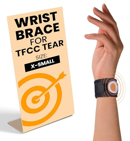 BULLSEYE Armband mit Silikonring – Stabilisator bei Verstauchung des ulnarseitigen Handgelenks, TFCC-Risse, DRUJ-Instabilität, Pinky-Schmerzen, Sehnenentzündungen, Verletzungen bei wiederholtem