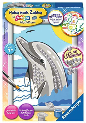 Ravensburger Malen nach Zahlen 28472 Dolphin for Children from 7 Years