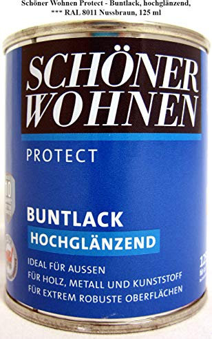Protect Buntlack 125 ml, RAL 8011 Nussbraun hochglänzend, Alkydharzlack SW