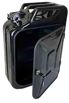 ASOC BLACK Metal Jerry Can Drinks Cabinet - Mini Bar - Spirits Mixers Glasses Bottles