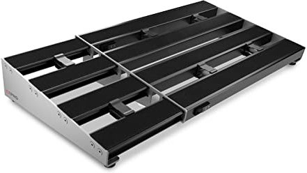 D'Addario XPND Pedal Board - Guitar Pedal Board that Expands - Pedal Boards for Guitars - 2 Rows, Lightweight, Durable Aluminum Pedalboard - Pre-Applied Loop Velcro for Swapping Pedals